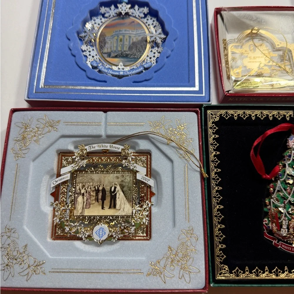 White House Historical Ornaments Lot of 5‎